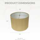 Royal Designs, Inc. HB-610-14AGL Shallow Drum Hardback Lamp Shade, 13 x 14 x 9, Antique Gold
