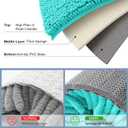 Smiry Luxury Chenille Bathroom Rugs 59x20, Extra Soft and Absorbent Shaggy Bath Mat, Machine Washable, Non-Slip Plush Carpet Runner for Tub, Shower, and Floor, Home Decor Accessories, Turquoise