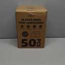 50 Pack (100-Piece) 32 oz Sturdy Leakproof 2-Compartment Meal Prep Containers with Lids, Plastic Food Storage Containers for Lunch, Microwave, Freezer, and Dishwasher Safe Takeout Containers