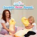 Cuddle Paws Duck Plush Body Pillow for Kids | Long Stuffed Animal Cuddle Pillow | Soft Hugging Toy | Plushie Gift for Girls & Boys | Long Plush Body Pillow for Sleep & Comfort | Small, 23 Inches