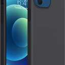Miracase Compatible with iPhone 12 Case and iPhone 12 Pro Case, Liquid Silicone Gel Rubber Full Body Protection Shockproof Drop Protection Phone Case for iPhone 12/12 Pro 6.1 inch(Black)