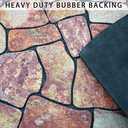 MANO Front Door Mat Outdoor Entrance, Heavy Duty Doormat Half Circle Rug for Outside Entry, Welcome Mat for Indoor Half Round Door Mats with Non Slip Rubber (21" x 33", Cobble)