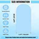 Blue Arch Backdrop Cover 6.6FT, Thickened Arch Covers Stretchy Backdrop with Zipper Spandex Fitted Wedding Round Top Chiara Stand Cover for Birthday Party Baby Shower Banquet