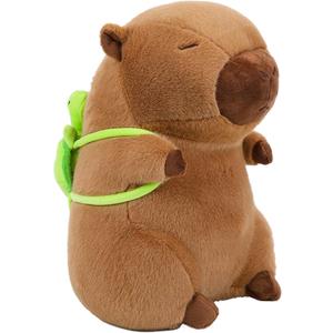 Capybara Plush with Cute Turtle Backpack -9 inch Kawaii Capybara Stuffed Animal Gifts for Birthday and Christmas for Girls, Boys, and Women
