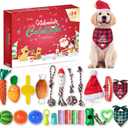 Dog Advent Calendar 2025, 24 Days Dog Pet Toy Christmas Countdown Calendar with Chew Ropes Toys Squeaky Balls Teething Christmas Doys Toys for Xmas Small Large Dogs Puppy (#1)