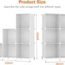 Stackable Closet Organizers and Storage 6 Cube Storage Organizer Closet Organizer for Bathroom Closet Storage for Wardrobe