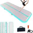 YUJIA Inflatable Gymnastics Mats For Tumbling Track, Home & Outdoor Training, Air Track Tumbling Mat With Air Blower & Carry Bag, 13FT Ideal For Yoga, Cheer & Practice Easy Inflation