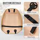BWTJF 2 Pack Front Car Seat Bottom Covers, Universal Auto Seat Cushions, Nappa Leather Full Wrapping Edge Compatible with Most of Vehicles - SUVs/Sedans/Pickup Trucks, Beige