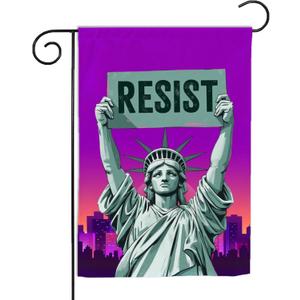 VOTANTA (12"x18") Resist Garden Flag Anti Felon Anti Racism Resist Fascism Women's Rights Feminist Funny Political Gifts Outdoor Sign Yard House Patio Decorations Welcome Garden Flag Double Sided