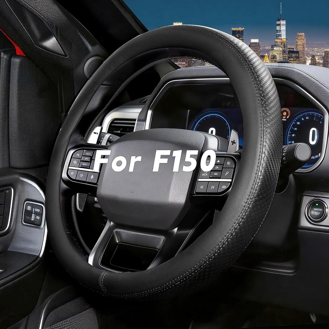 Steering Wheel Cover for Ford F150 F250 F350 1997-2026, Black