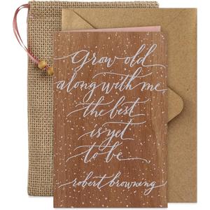 Hallmark Signature Wood Wedding Card, Bridal Shower Card, Engagement Card (The Best is Yet to Be)