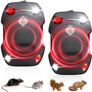 2 Pack Rodent Repellent for Car Engines, Ultrasonic Rodent Repeller for High-Efficiency Rat and Mouse Deterrent, Mouse Repellent,Rat Repellent for Car 12v 24v, Trucks, Rvs
