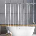 YISURE Clawfoot Tub Clear Short Length 60 Inch Shower Curtain Liner, 180x60 Inch Extra Wide 360 Shower Curtain PEVA Waterproof Wrap Around Bath Tub Curtain