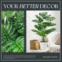 Der Rose 28" Tall Fake Plants Large Artificial Monstera Faux Potted Plants Indoor with White Pot for Home Office Living Room Decor