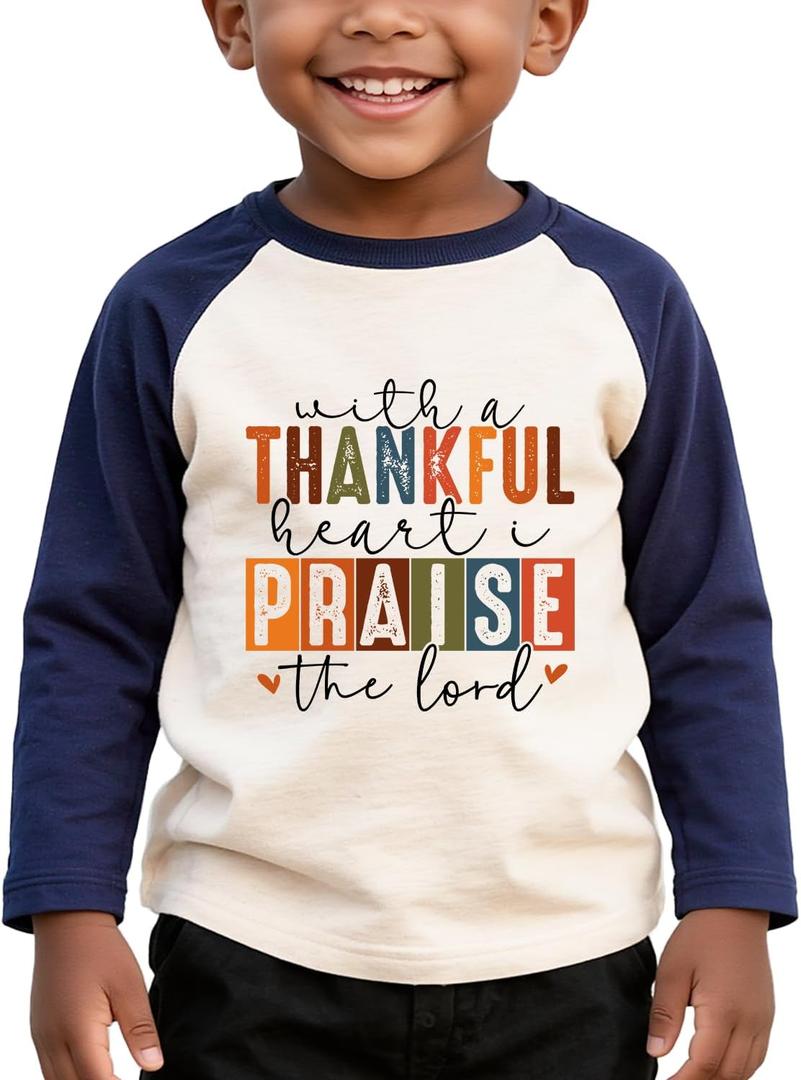 Funny Thanksgiving Shirts for Kids Girls Boys Turkey Pumpkin Toddler Graphic T-Shirt Clothes Tops Tee 2T-8Y