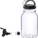Amazing Abby - Beverly - Plastic Beverage Dispenser with Spigot (1 Gallon, 4 Quart), Drink Dispenser for Fridge and Party, BPA-Free, Shatter-Proof, Great for Lemonade, Iced Tea, Punch, and More