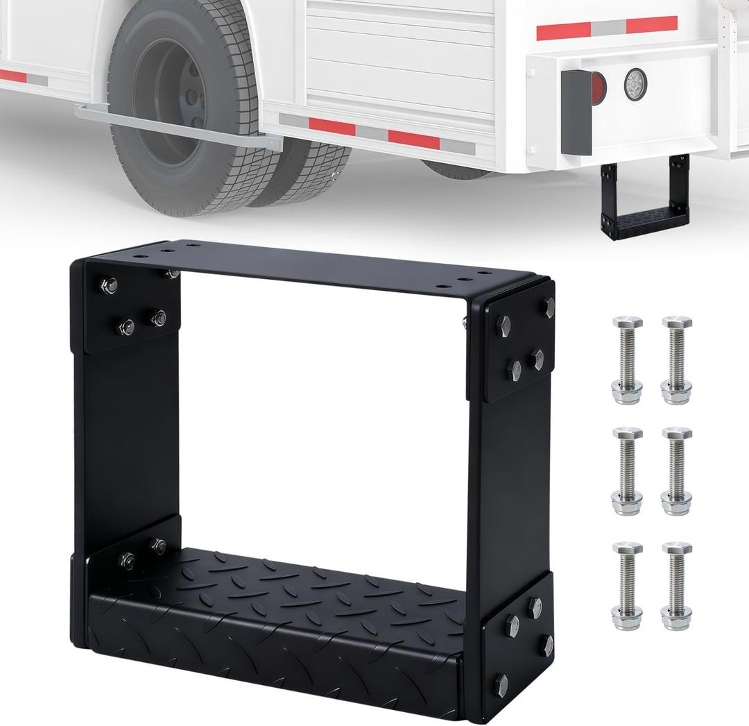 Universal Flexible Step Rubber Trucks, Rubber Steps forTrucks to Mitigate Off-Road Impact, Anti-Slip, 12"x11", Fit for Trucks, Trailers, Pickups, Tractors, Etc