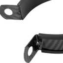 F FIERCE CYCLE 94mm 3.7" Motorcycle Exhaust Band Joint Clamp Muffler Pipe Stainless Steel Black