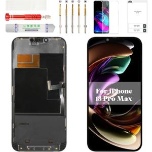 TFT for iPhone 13 Pro Max Screen LCD for iPhone 13 Pro Max Display Touch Replacement for A2643 Digitizer Assembly Kits A2484 A2641 A2644 A2645 Black