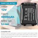 Futurebatt 2-Pack 12V High-Output 6.0Ah Battery for Makita BL1021B BL1041B Power Tools 12-Volt max CXT Lithium-Ion Battery
