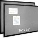 Bulletin Board 36x24 Inch Wood Framed Corkboard for Office(2 Pack)