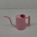 Watering Can Indoor Plants, 35oz Small Indoor Stainless Steel Metal Watering Can Modern Decorative Watering Pot with Long Spout for Indoor House Plant Bonsai Garden Flowers (Pink)