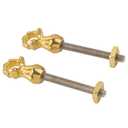 Fancy Brass Eye Bolts with Nuts | 2Pack | Screw Eye Hook, Antique Eyelet Screw for Bail Handles & Some Other Furniture | M-1B