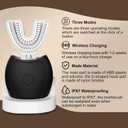 Electric Toothbrush for Adults,360 Degree Cleaning Sonic Toothbrush, U Shaped Tooth Brush has 23760 Nylon Bristles, Sonic Automatic with 3 Modes Standard, Fast, Ultra Fast(Black)