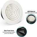 6 Inch Air Vent Cover, HG Power 2-Pack Adjustable ABS Louver Grille Cover, Round Exhaust Vent Fit for Bathroom Office Kitchen Ventilation, Opening Size 5.66"