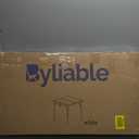 Byliable 34" Square Folding Card Table, Fold-in-Half Utility Dining Portable Table Heavy Duty HDPE White Plastic Foldable with Carrying Handle Indoor Outdoor for Picnic, Camping, Party