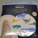 HALO SleepSack SuperSoft Swaddle, Cozy Bamboo Viscose, 3-Way Adjustable Swaddle, 2 Way Zipper, 2 TOG (Small (Pack of 1), Oat)