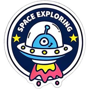 Astronaut Stickers Pack 100pcs, Vinyl Waterproof Space Decals for Water Bottle, Space Stickers for Kids Laptop Scrapbooking Phone, Outer Space Decals for Adults Women Girls Teens