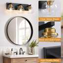 LmnLvn Bathroom Light Fixtures, Farmhouse Black & Gold Metal with Globe
