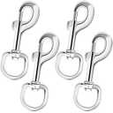 ERKOON 3.5 Inch Swivel Eye Bolt Snap Hooks 154Lbs Load Capacity Zinc Alloy Single Ended Flag Clips Heavy Duty Trigger Bolt Hooks