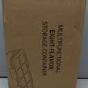 Snackle Box Container, Stainless Steel Divided Serving Tray with Lid and Handle, Large Snack Tray for Fruit Veggie Candy, 8-Compartment Snack Platter for Travel Party Beach Picnic