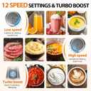 KOIOS Immersion Blender, 1000W Anti-scratch 3-in-1 Hand Blender, Upgraded 12 Speed Stainless Steel Blade Stick Blenders with Turbo Mode, Whisk and Milk Frother, Non-BPA, Silver