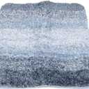 Bathroom Rugs Gradient Color Nonslip Absorbent Polyester Fiber Bathroom Floor Mat for Home Entrance Bathrooms (41 * 61CM)