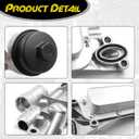 Aluminum Engine Oil Cooler Filter Housing Assembly Adapter Kit with Gaskets & Insert & Cap, Compatible with Chevy Aveo Cruze Malibu Sonic Trax, Buick Cascada, Pontiac G3, Saturn Astra - 1.6L 1.8L