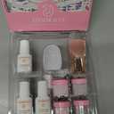 AZUREBEAUTY Dip Powder Nail Kit Starter, All Season Nude Skin Glitter 4 Colors Dipping Powder Liquid Set Recycling Tray with Base & Top Coat Activator for French Nail Art Manicure Salon DIY at Home.