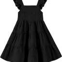 Toddler Baby Girls Dress Sleeveless Ruffle Baby Girls Summer Dress Casual Solid Floral Little Kid Boho Beach Sundress (3-4T)
