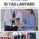 ID Badge Holder with Retractable Lanyard, Badge Holders Reel with 360 Degrees Rotate Carabiner Clip for Women, Teachers, Nurses, Doctor,Students, Office(Wildflower Night)