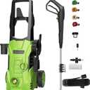4200 PSI 2.8 GPM Electric Pressure Washer with GFCI Plug&4 Nozzles,Power Washer High Pressure Cleaning Machine with 26FT Hose,35FT Power Cord,Foam Cannon for Cars/Fences/Driveways