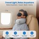 Medicane Neck Travel Pillow with Massage, Neck Pillows with Heat & Gentle Vibration Massage with Ergonomic Foam, Perfect for Airplane, Car, Office, Home, Pain Relief,Sleeping,Traveling,Long Flight