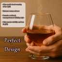Brandy Snifter Glasses Set of 4-11 oz / 330 ml Cognac Glasses Set, Pure Clear Short Stem Wine Glass Set for Brandy & Whiskey, Dishwasher Safe, Gifts for Men