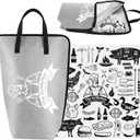 Frienda BBQ Meat Resting Bag with 50 Sheets Butcher Paper, 21" Insulated BBQ Blanket for Brisket & Pork Shoulder, Leakproof Thermal Cooler Bag, Smoker Accessories Grilling Gifts for Men Dad(Gray)