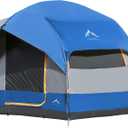 GoHimal SUV Tent for Camping, Waterproof PU3000mm Spacious Double Layer Design for 4 Person, Includes Rainfly and Storage Bag, 8FT L x 8FT W x 7.2FT H Blue