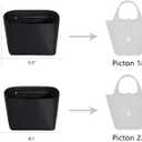 Hermes ZTUJO Picotin 18 Organizer Insert, Luxury Purse Organizer Insert, Silky Smooth, Fits Picotin 22 Bags (Black)