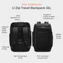 Briggs & Riley ZDX U-Zip Carry-On Travel Backpack, Shoe Compartment, Black