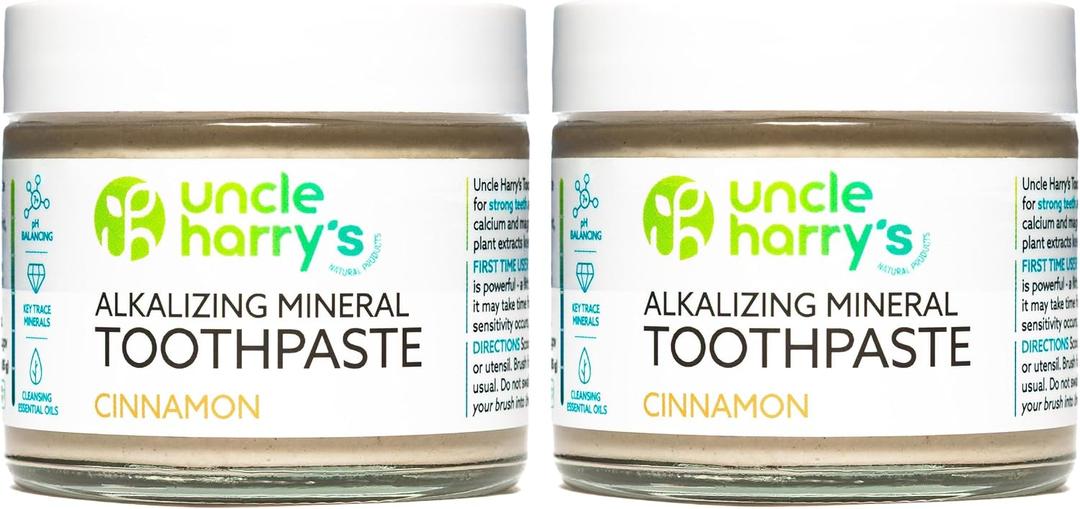 Uncle Harry's Cinnamon Remineralizing Toothpaste, 2 Pack, 3 oz