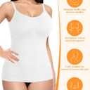 AURUZA 2PCS Womens Shapewear Tummy Control Scoop Neck Camisole Tops for Women Seamless Compression Tank Top Plus Size (Black and White, M)